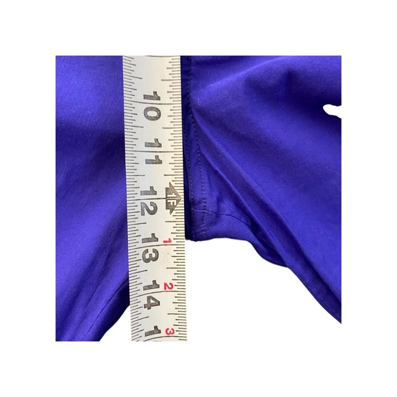 Maeve‎ Anthropologie Wide Leg Crop Pants Women's Size 28 Royal Blue Linen Blend - Picture 7 of 13